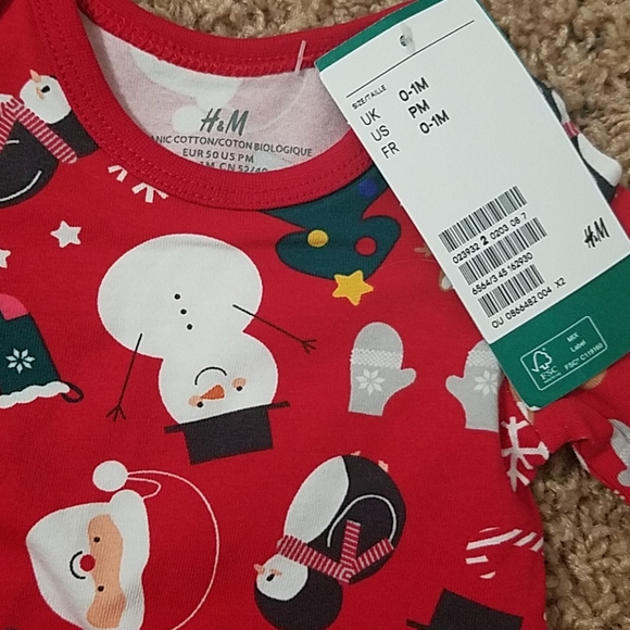 NWT Newborn Christmas Outfit - organic cotton - Picture 2 of 3